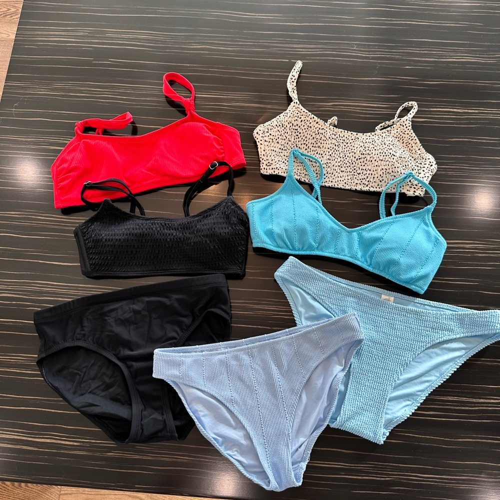 Mix and match bikini tops and bottoms. Medium. Excellent!